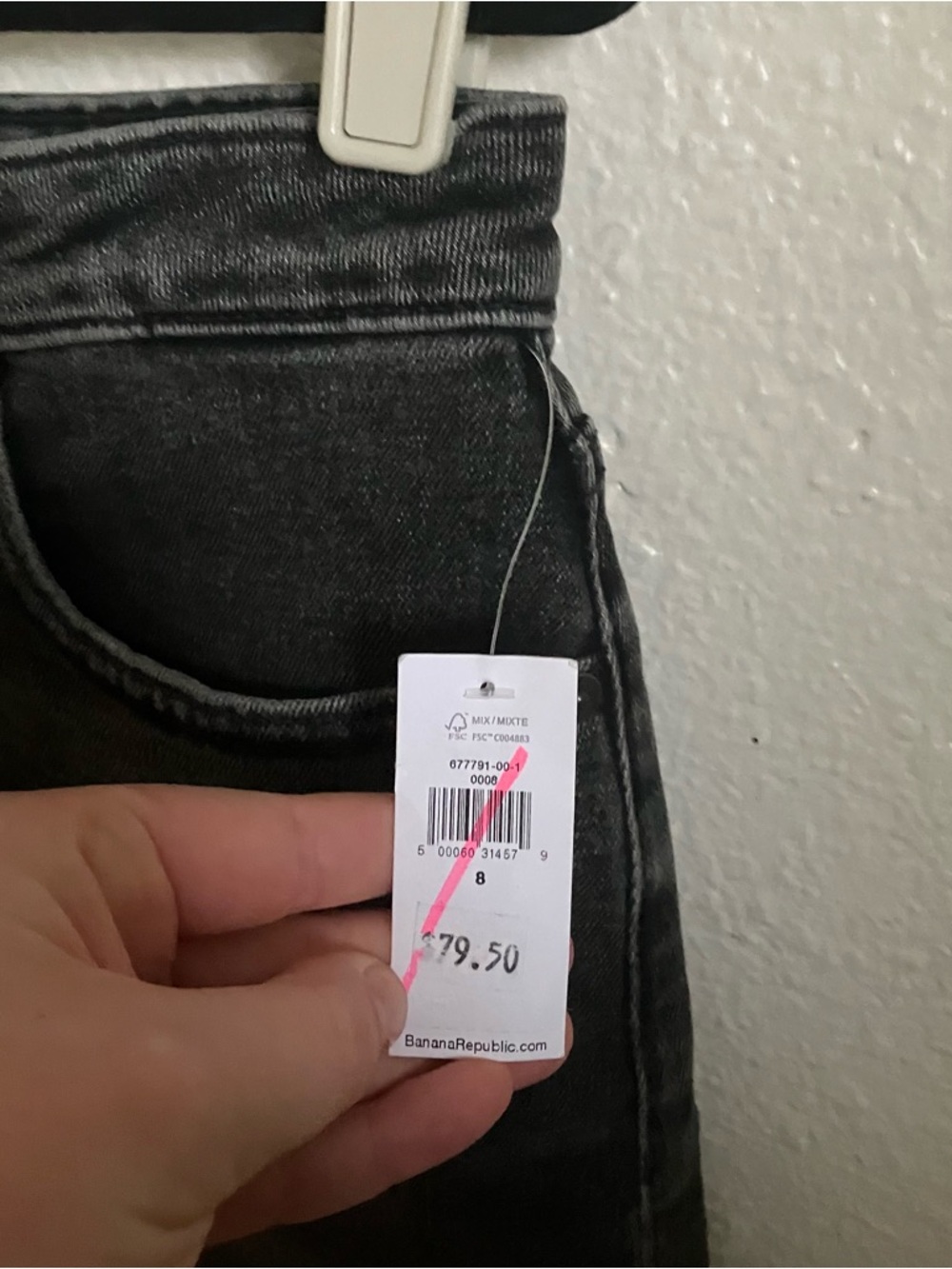 Banana Republic Charcoal Black Denim Mini Skirt NWTs - Picture 2 of 3